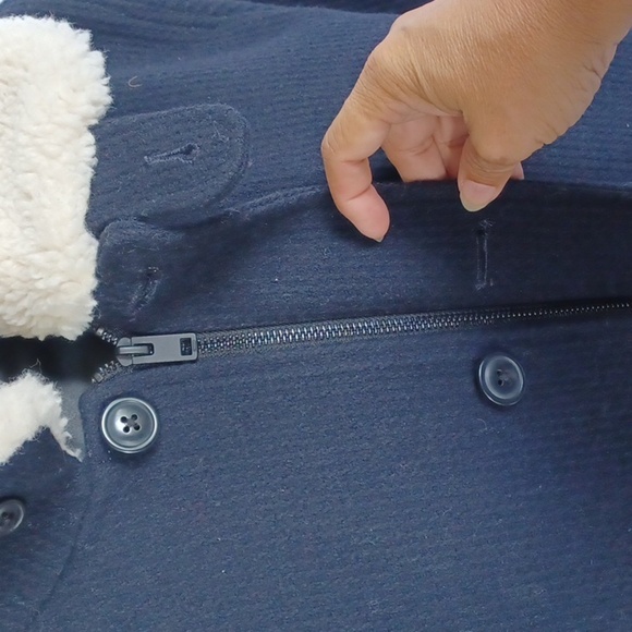 Express Men’s Navy Blue Sherpa Lined Jacket, nwt - Picture 5 of 10